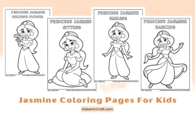 Jasmine Coloring Pages for Kids