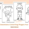 Kid Emotions Coloring Pages for Kids