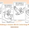 Kid Riding a Giant Bird Coloring Pages