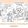 Fun Beach Activities Coloring Pages for Kids