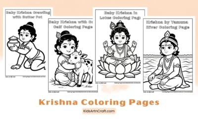 Krishna Coloring Pages for Kids