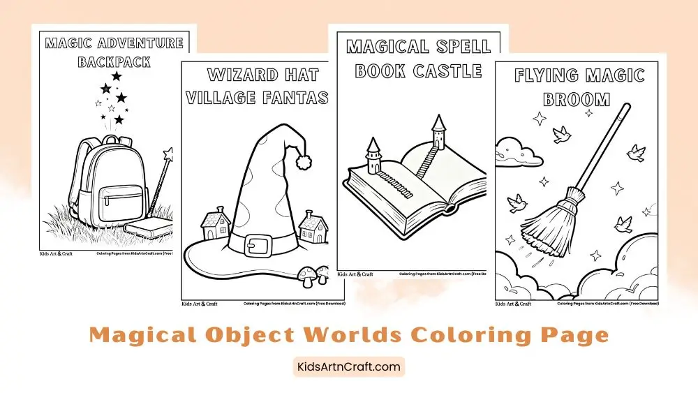 Magical Object Worlds Coloring Pages for Kids