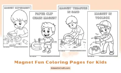 Magnet Fun Coloring Pages for Kids