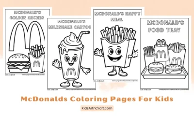 Simple McDonald's Coloring Pages for Kids