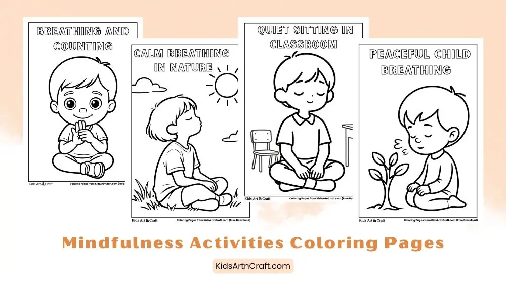 Mindfulness Activities Coloring Pages for Kids