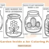 Mini Garden Inside a Jar Coloring Pages for Kids