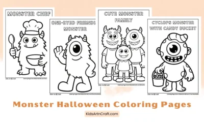 Monster Coloring Pages for Halloween