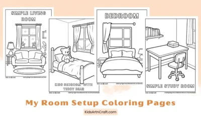 My Room Setup Coloring Pages for Kids