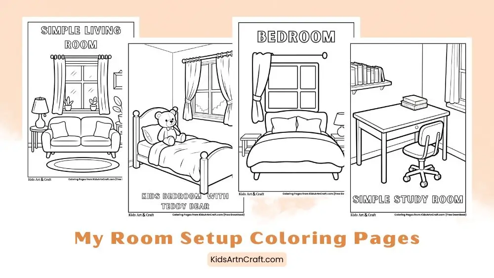 My Room Setup Coloring Pages for Kids