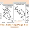 Narwhal Animal Coloring Pages for Kids