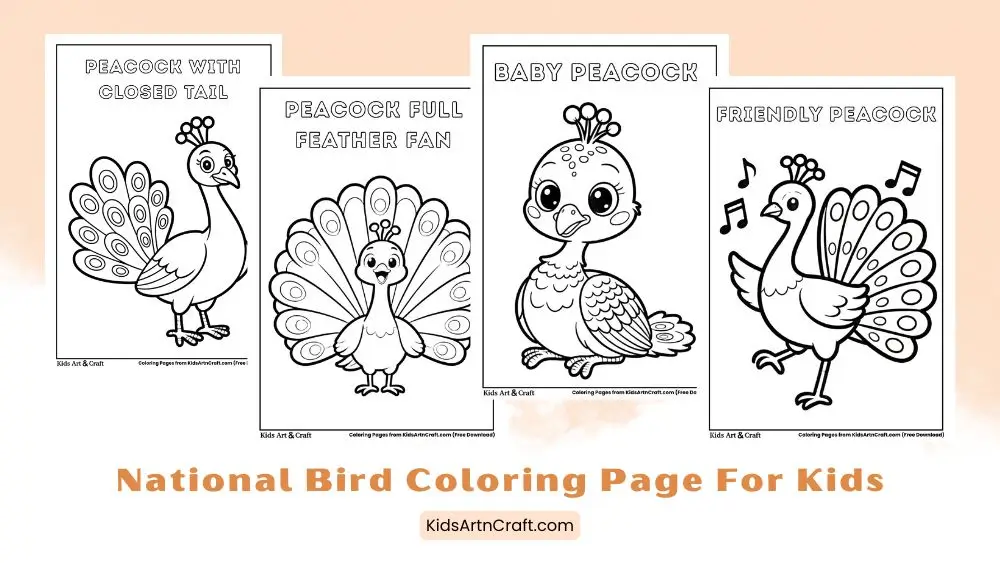 National Bird Coloring Pages for Kids