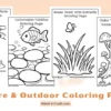Simple Nature & Outdoor Coloring Page for Kids