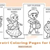 Navratri Festival Coloring Pages for Kids