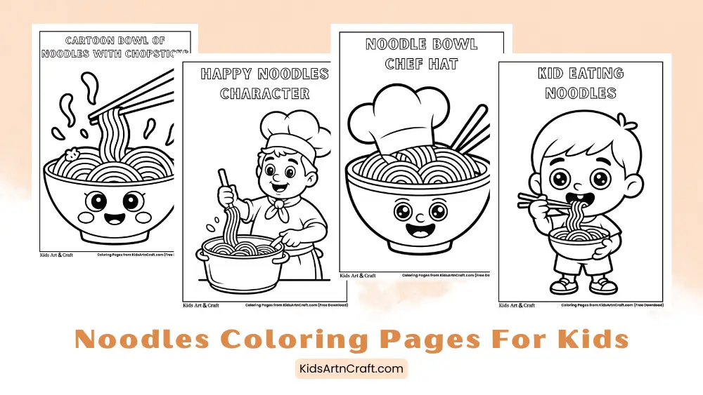 Noodles Coloring Pages For Kids