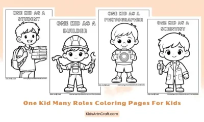 One Kid Many Roles Coloring Pages for Kids