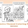 Orchestra Themed Coloring Pages for Kids