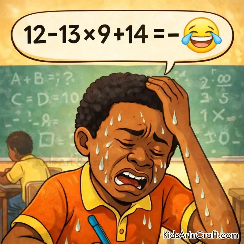 Colorful math quiz for kids