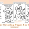 Otter Coloring Pages for Kids