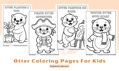 Otter Coloring Pages for Kids