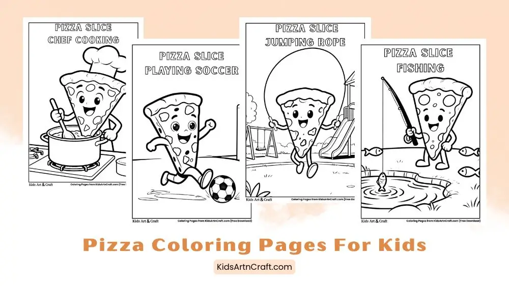 Printable Pizza Coloring Pages for Kids