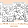 Rainbow With Animals Coloring Pages for Kids