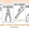 Simple Repair Tools Coloring Pages for Kids