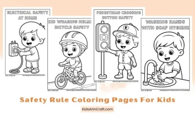 Simple Safety Rules Coloring Pages for Kids