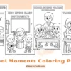 Fun School Moments Coloring Pages for Kids