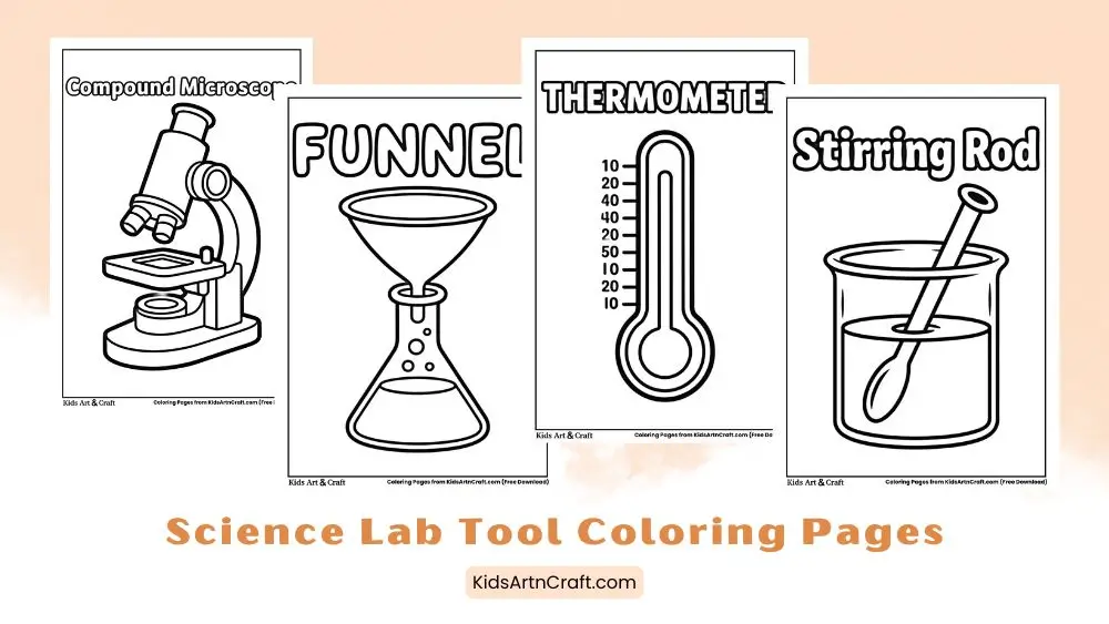 Free Printable Science Lab Coloring Sheets for Kids