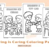 Sharing is Caring Coloring Pages for Kids
