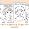 Silly Faces Coloring Pages for Kids