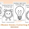 Small Home Items Coloring Page for Kids