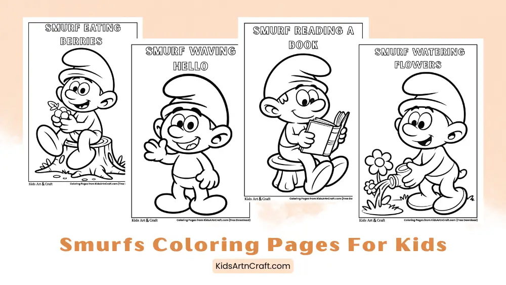 Smurfs Coloring Pages for Kids