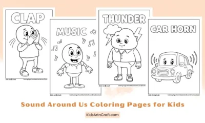 Sound Around Us Coloring Pages for Kids
