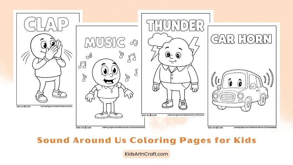 Sound Around Us Coloring Pages for Kids