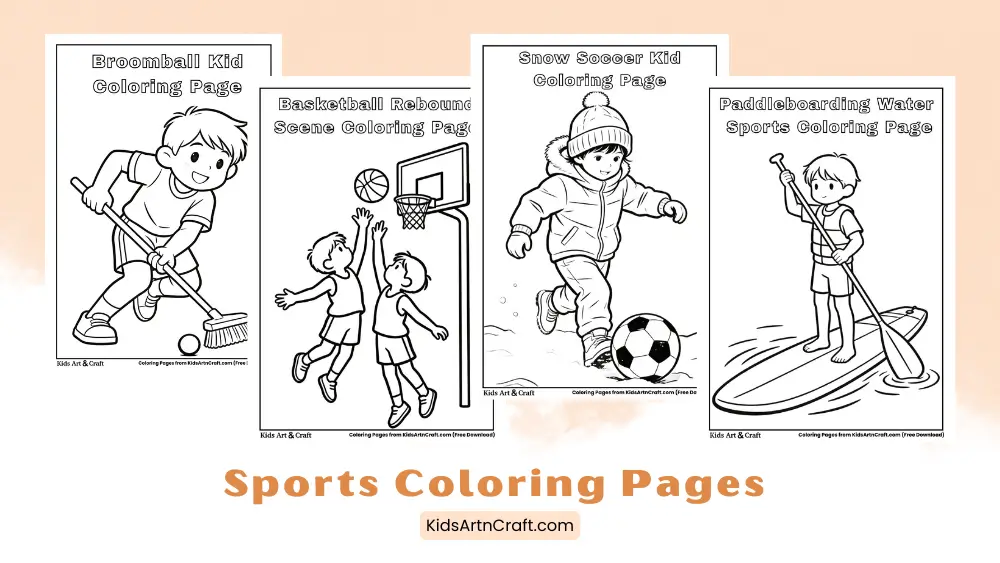 Free Printable Sports Coloring Pages for Kids