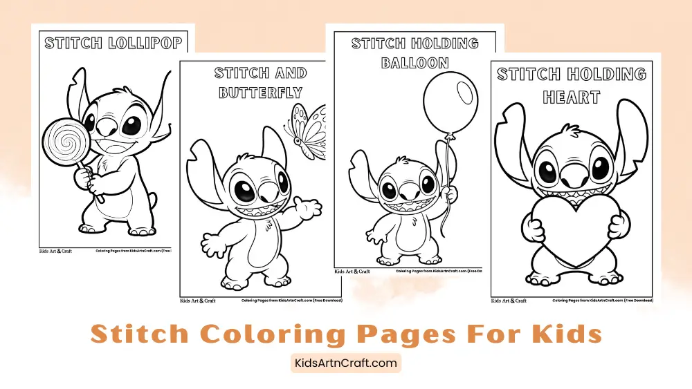 Best Stitch Coloring Pages For Kids