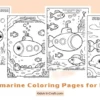 Simple Submarine Coloring Pages for Kids
