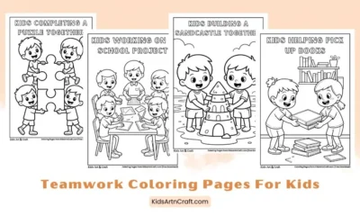 Fun Teamwork Coloring Pages for Kids
