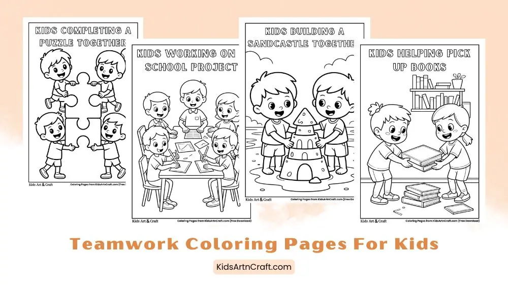 Fun Teamwork Coloring Pages for Kids