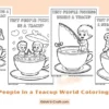 Tiny People in a Teacup World Coloring Pages for Kids