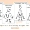 Triangle Art Coloring Pages for Kids