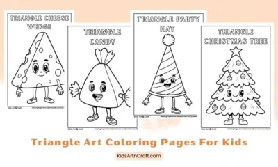 Triangle Art Coloring Pages for Kids