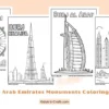 United Arab Emirates Monuments Coloring Pages for Kids