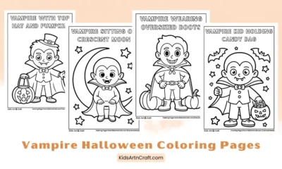 Vampire Coloring Pages for Halloween