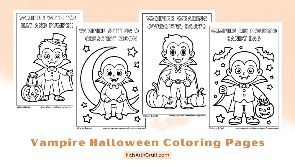 Vampire Coloring Pages for Halloween