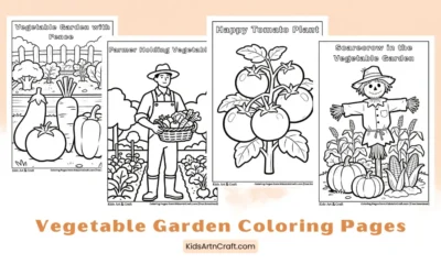 Vegetable Garden Coloring Pages for Grade 2
