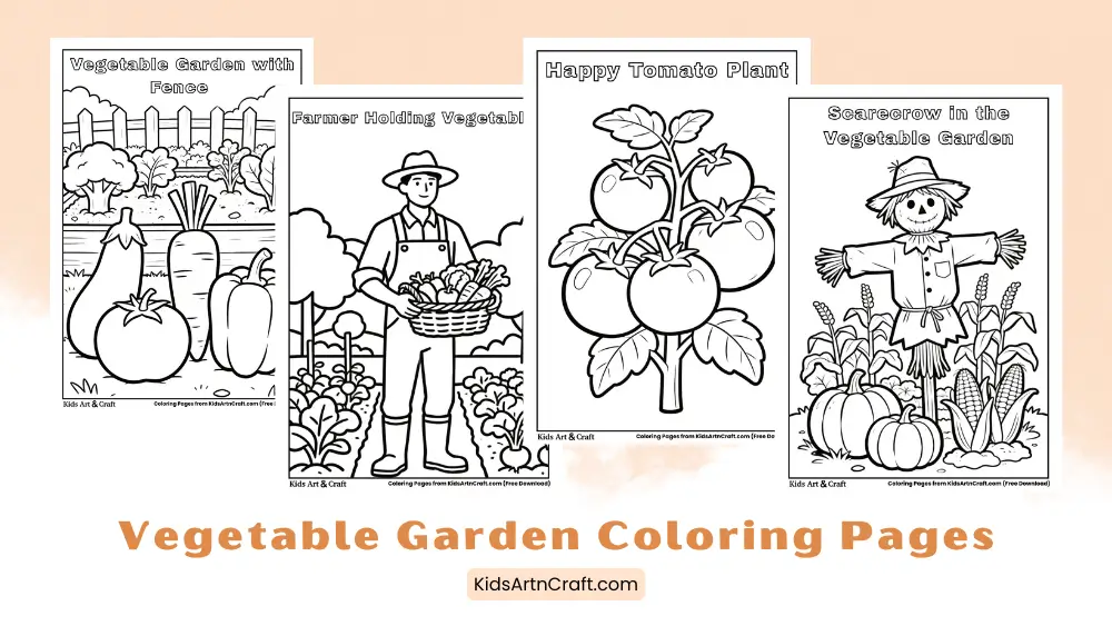 Vegetable Garden Coloring Pages for Grade 2