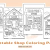 Vegetable Shop Coloring Pages for Kids