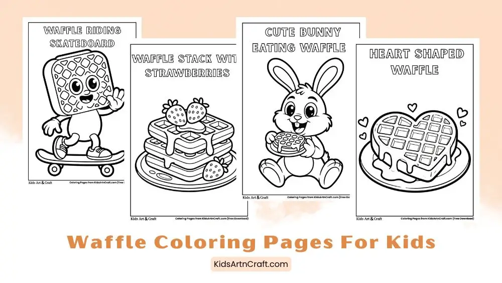 Waffle Coloring Pages for Kids